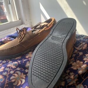 Sebago Brown Tan Leather Men’s Boat Shoes